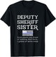 Proud Deputy Sheriff Sister Brother Quote Saying Phrase Kids Men T-Shirt - T-Shirt | Black
