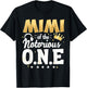 Crown 1st Birthday Grandma Mimi Of Notorious One T-Shirt - T-Shirt | Black