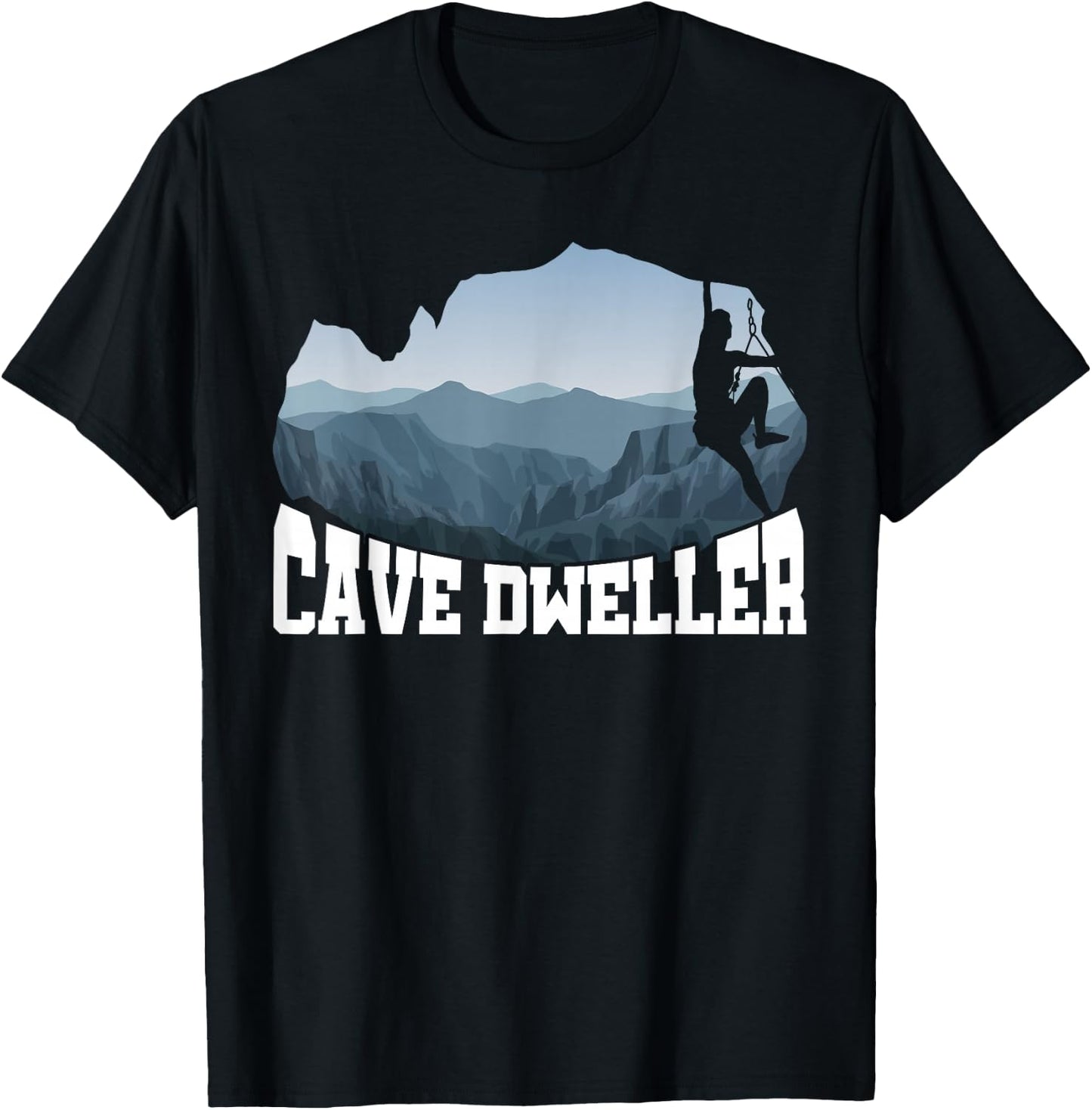Cave Dweller Caving Caver Spelunking Speleology Potholing T-Shirt - T-Shirt | Black