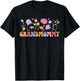 Grandmommy Grandma Flowers Grandmommy Grandmother T-Shirt - T-Shirt | Black