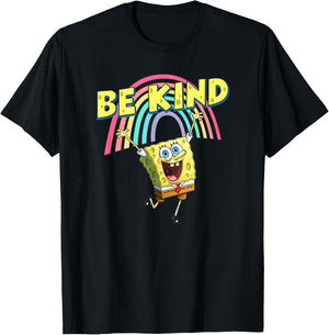 Mademark x SpongeBob SquarePants - Be Kind with Rainbow T-Shirt - T-Shirt | Black