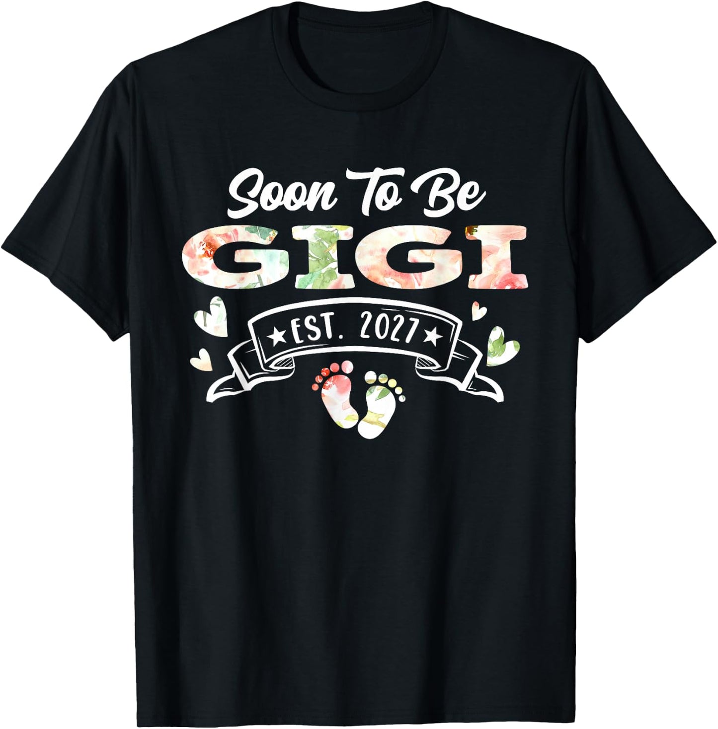 Soon to Be Gigi Est 2027 T-Shirt - T-Shirt | Black