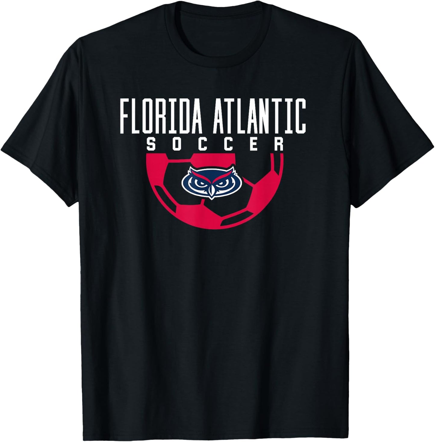 Florida Atlantic University FAU Owls Soccer T-Shirt - T-Shirt | Black