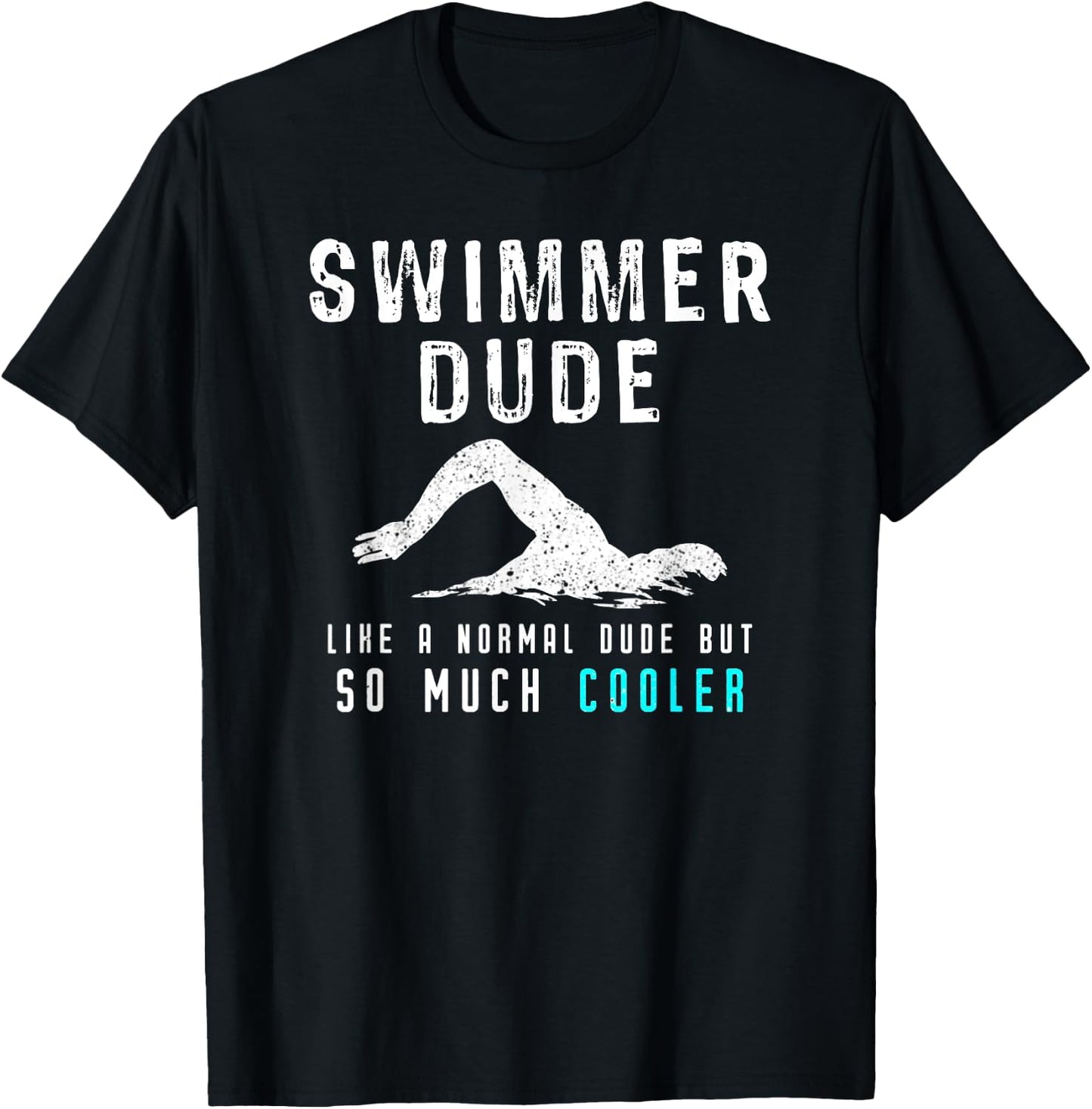Funny Swimmer Dude Swimming T-Shirt - T-Shirt | Black