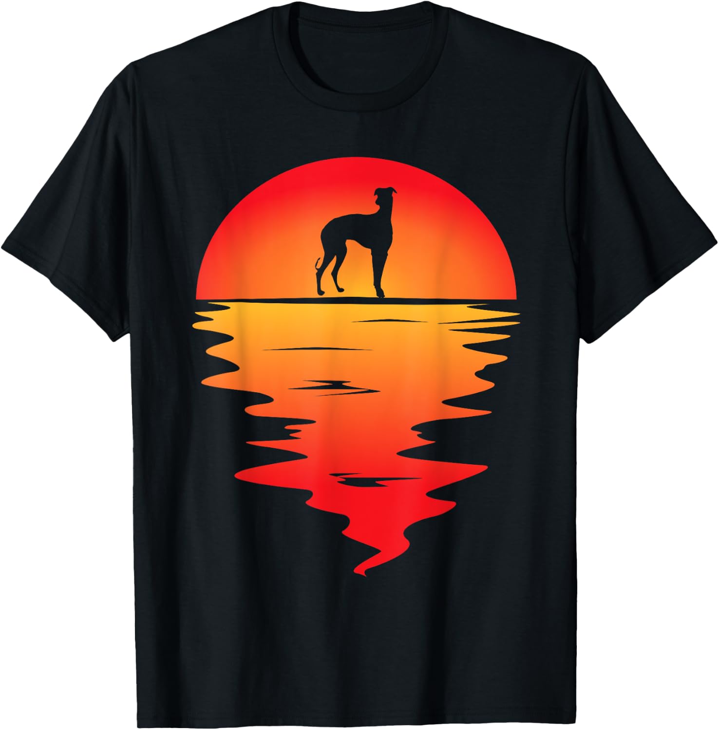 Sunset Dog I Galgo Espanol Art I Galgo Espanol Women Kids T-Shirt - T-Shirt | Black