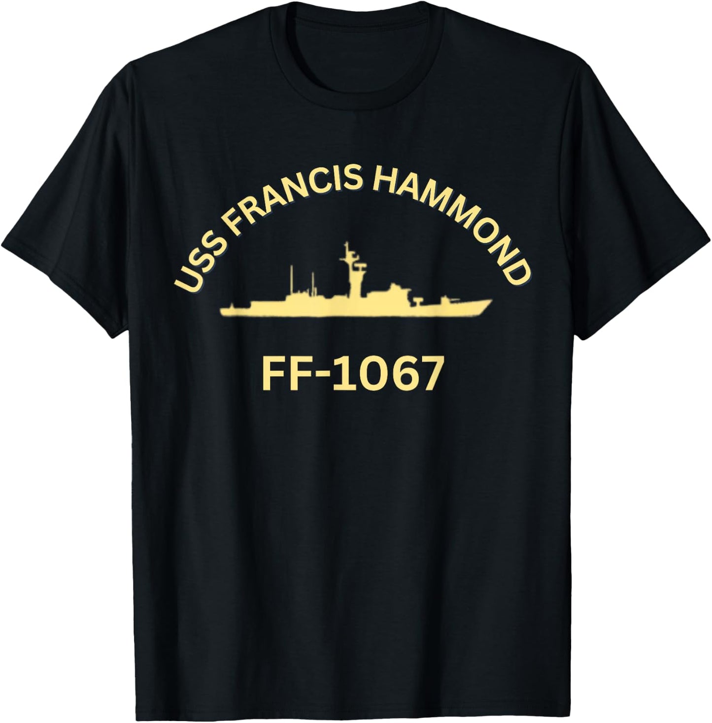 USS Francis Hammond FF-1067 T-Shirt - T-Shirt | Black