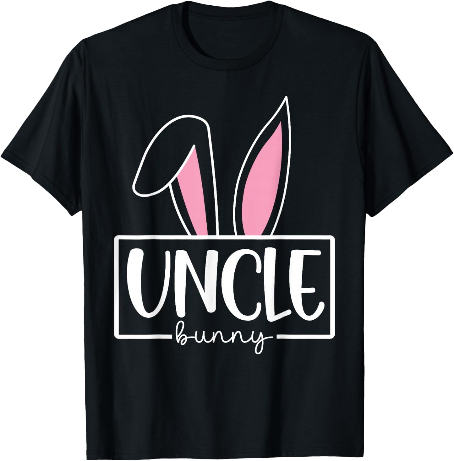 Funny Uncle Bunny Happy Easter Family Matching T-Shirt - T-Shirt | Black