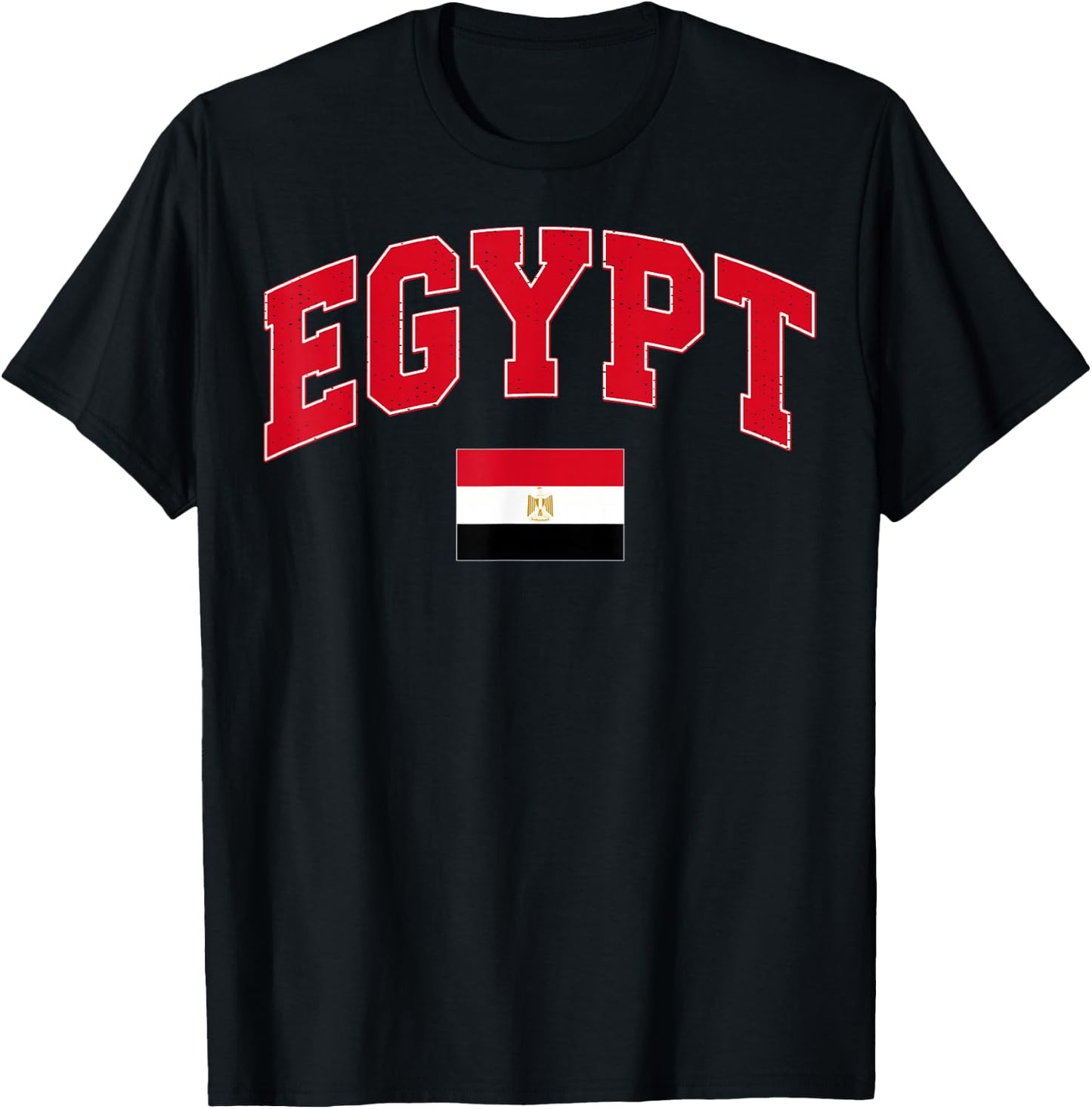 Egypt Flag Colors Shirt Proud Egyptian T-Shirt - T-Shirt | Black