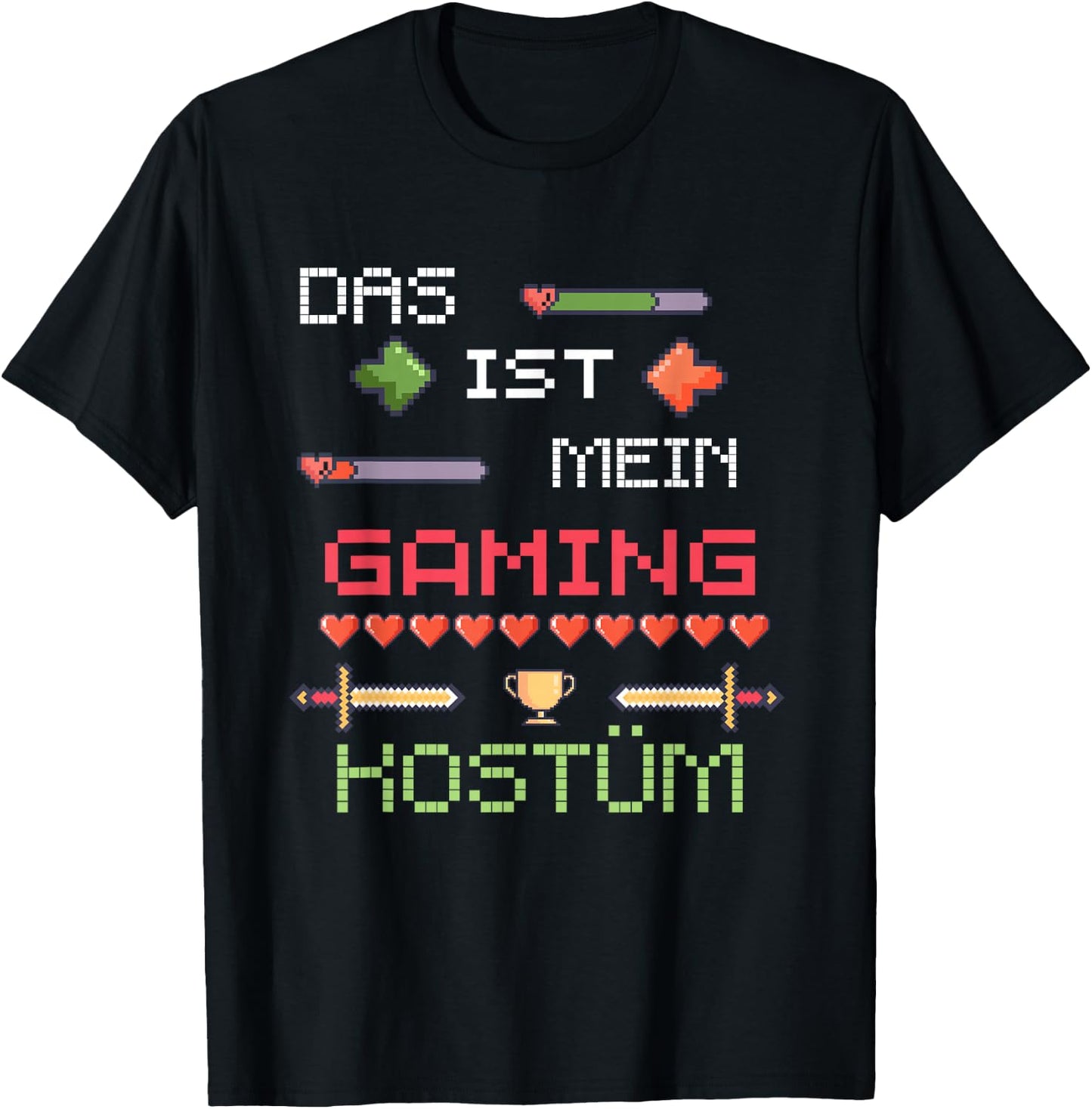 This is My Gaming Costume Funny Halloween Gamer Design , black, S T-Shirt - T-Shirt | Black