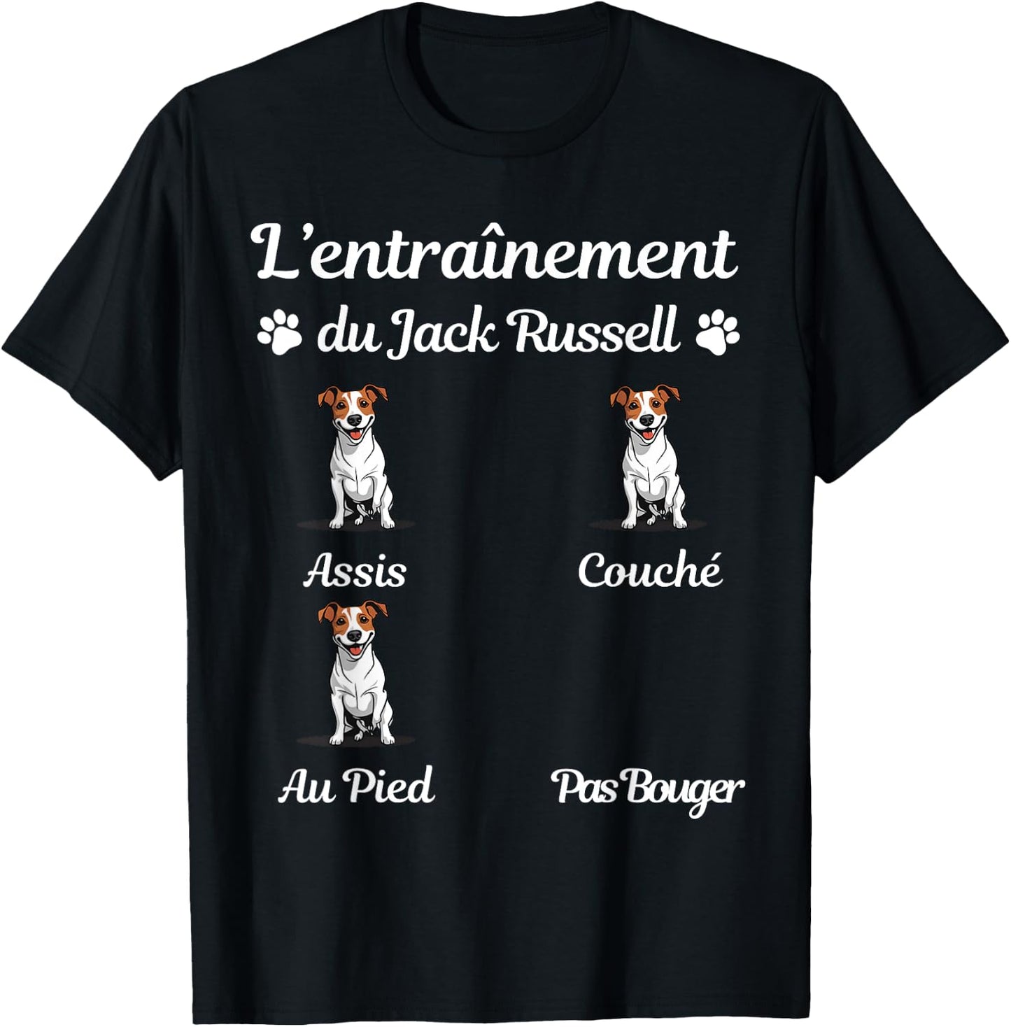 Jack Russell Funny Funny Gift Woman Man Jack Russell T-Shirt - T-Shirt | Black