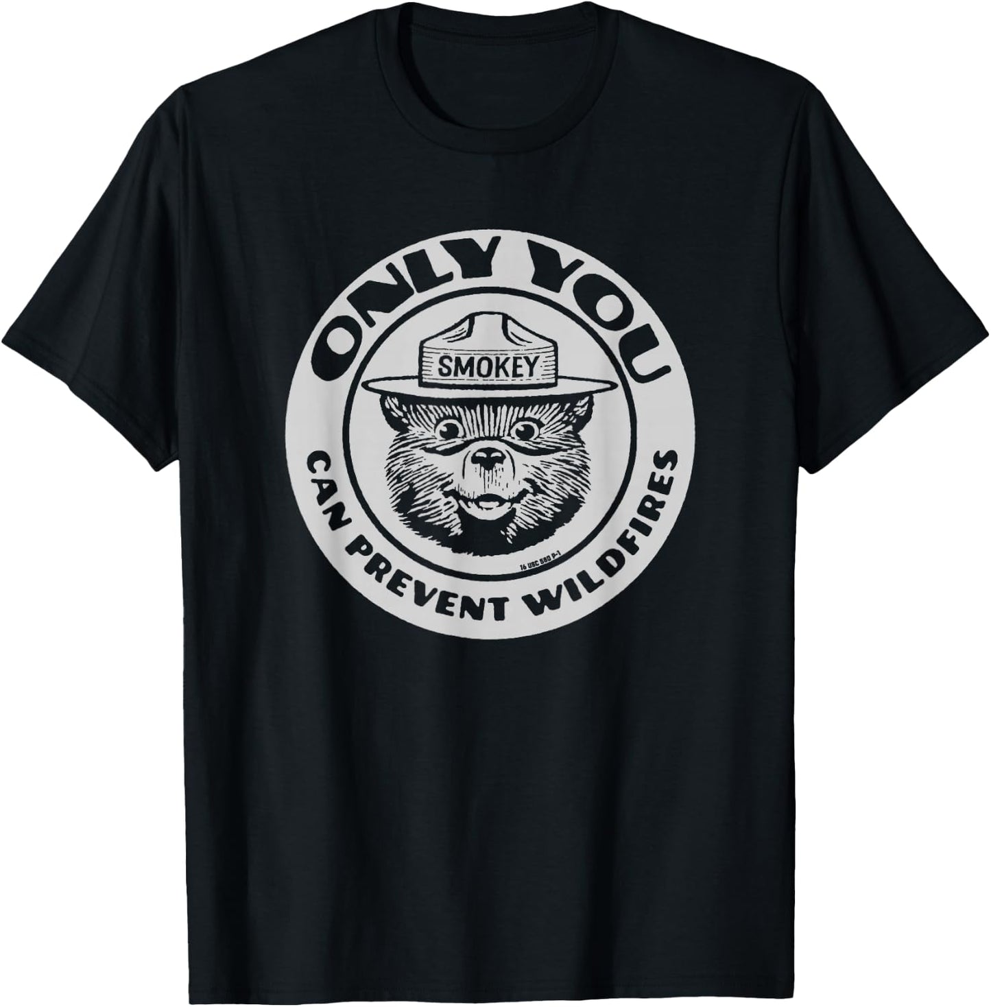 Only You Vintage Smokey Bear Seal T-Shirt - T-Shirt | Black