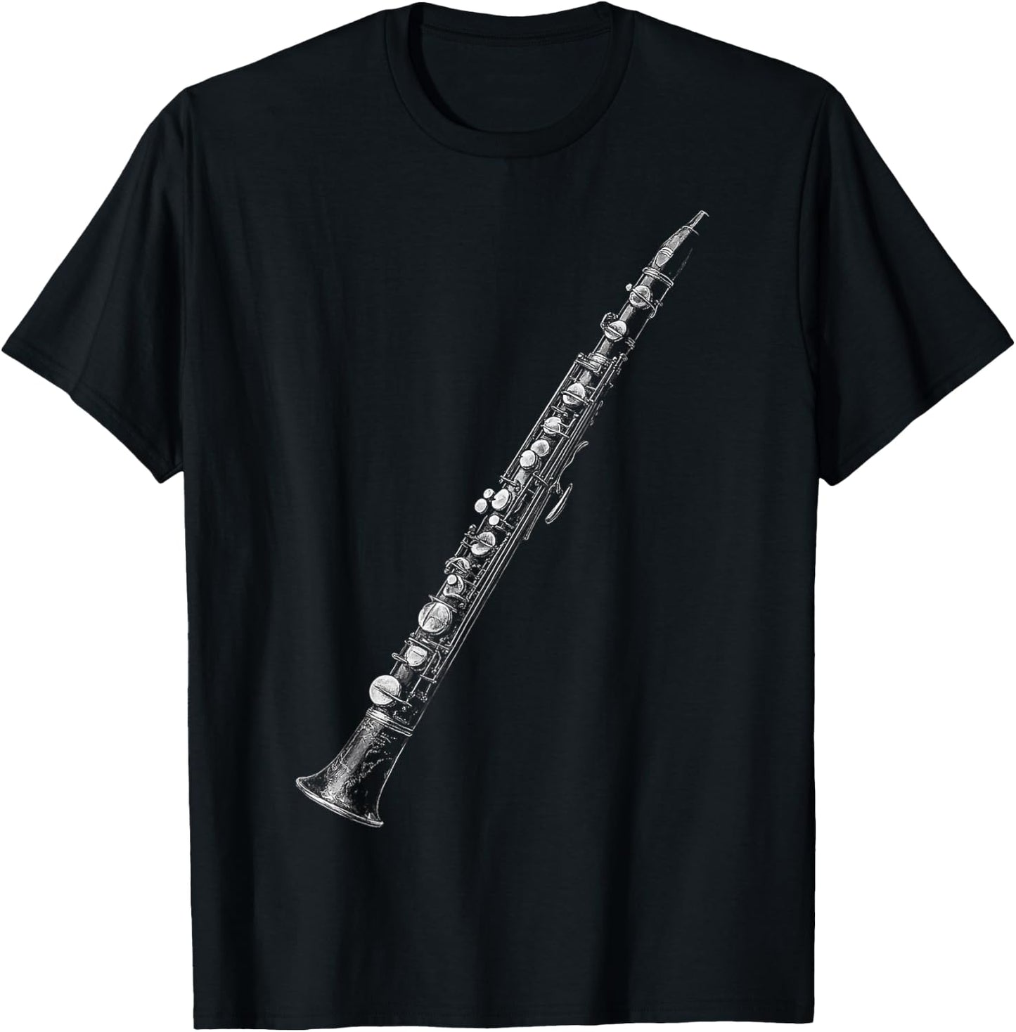Clarinet Music Instrument Motif Art Clarinet T-Shirt - T-Shirt | Black