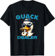 Funny Shady Looking Ducky - Quack Dealer Sarcastic Humor T-Shirt - T-Shirt | Black