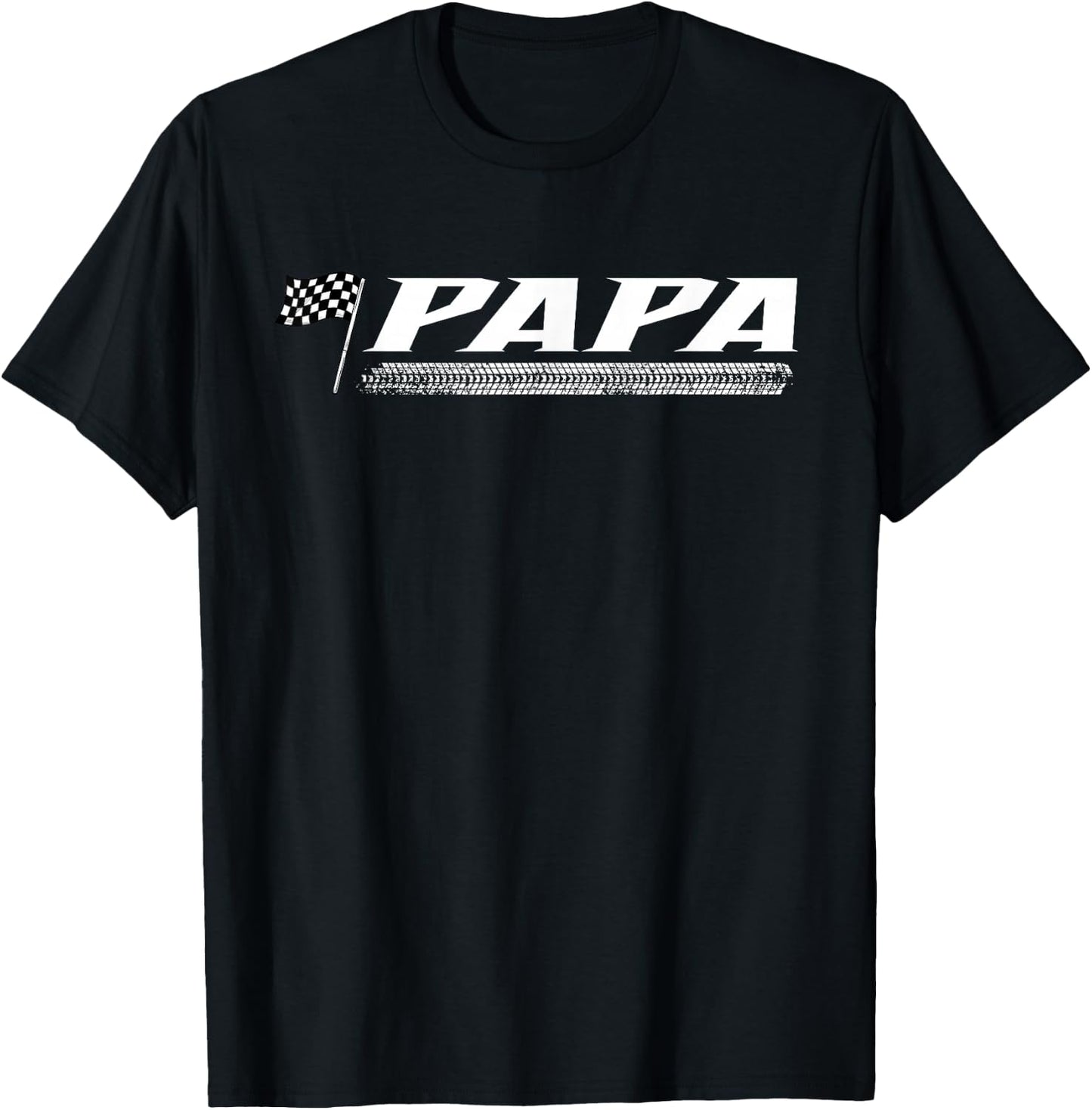 Racing Birthday Party Matching Family Pit Crew Papa T-Shirt - T-Shirt | Black