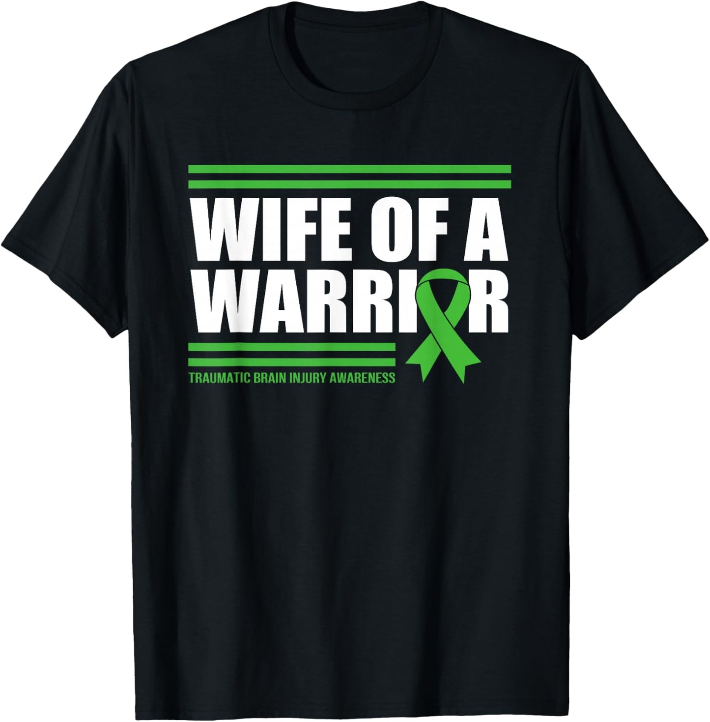 Wife Of A Warrior Traumatic Brain Injury T-Shirt - T-Shirt | Black