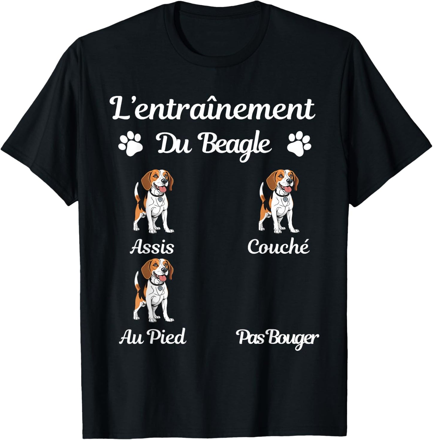 Beagle Funny Humor Beagle Woman Beagle Man Beagle , Black, S T-Shirt - T-Shirt | Black