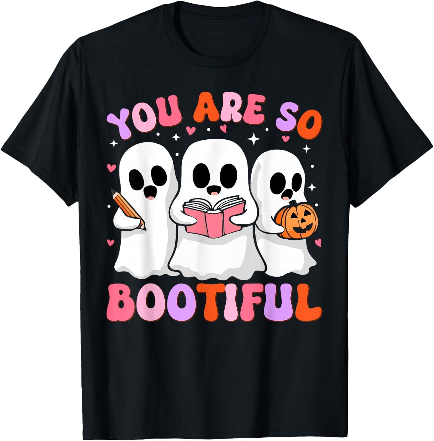 You Are So Bootiful Cute Halloween Ghost men women kids T-Shirt - T-Shirt | Black