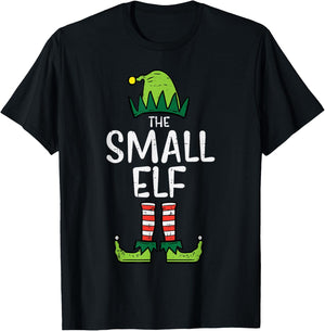 Small Elf Matching Christmas Pajamas For Family Toddler Kids T-Shirt - T-Shirt | Black