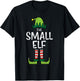 Small Elf Matching Christmas Pajamas For Family Toddler Kids T-Shirt - T-Shirt | Black