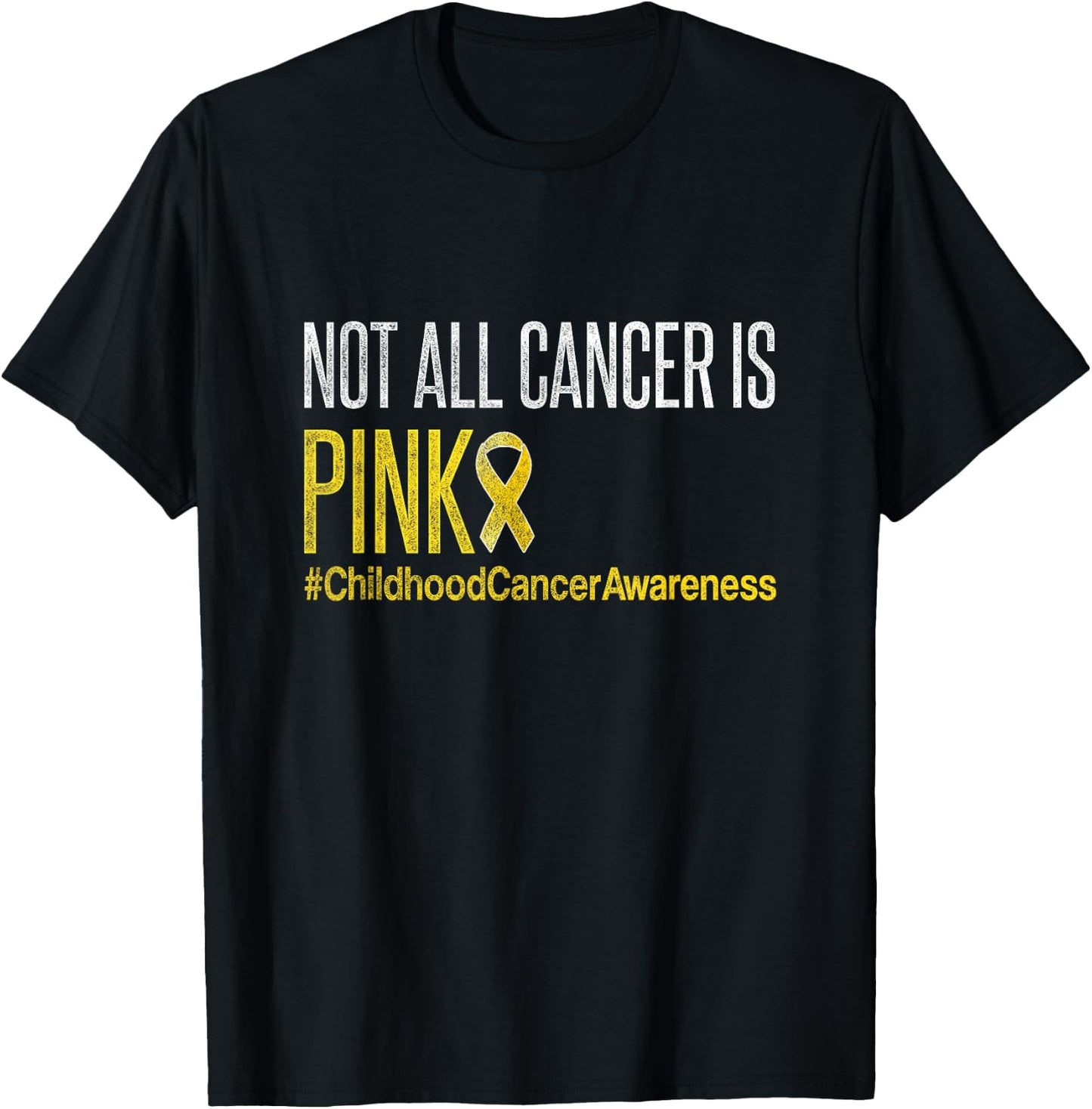 Childhood Cancer Awareness September Yellow Ribbon T Shirt T-Shirt - T-Shirt | Black