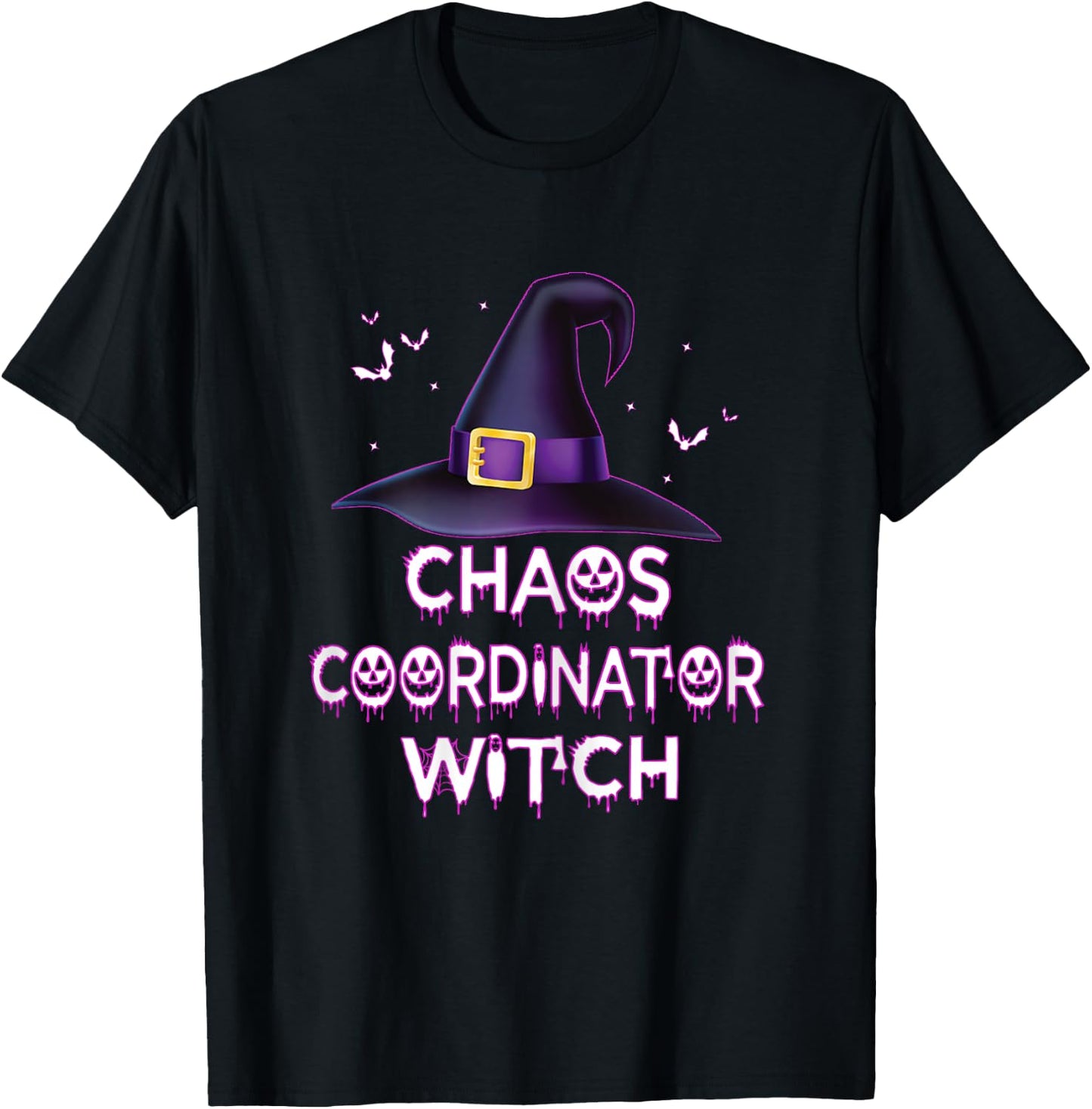 Spooky Chaos Coordinator Witch Halloween Costume 2023 T-Shirt - T-Shirt | Black