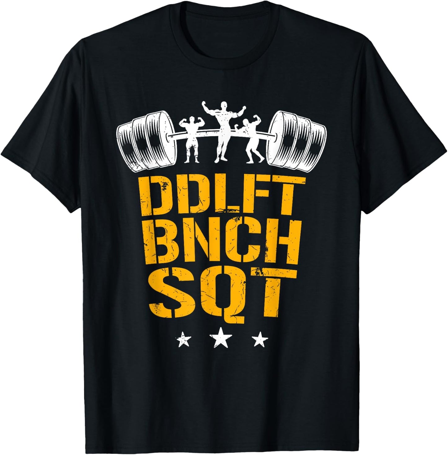 Bodybuilding heavy workout squat bench press deadlift T-Shirt - T-Shirt | Black