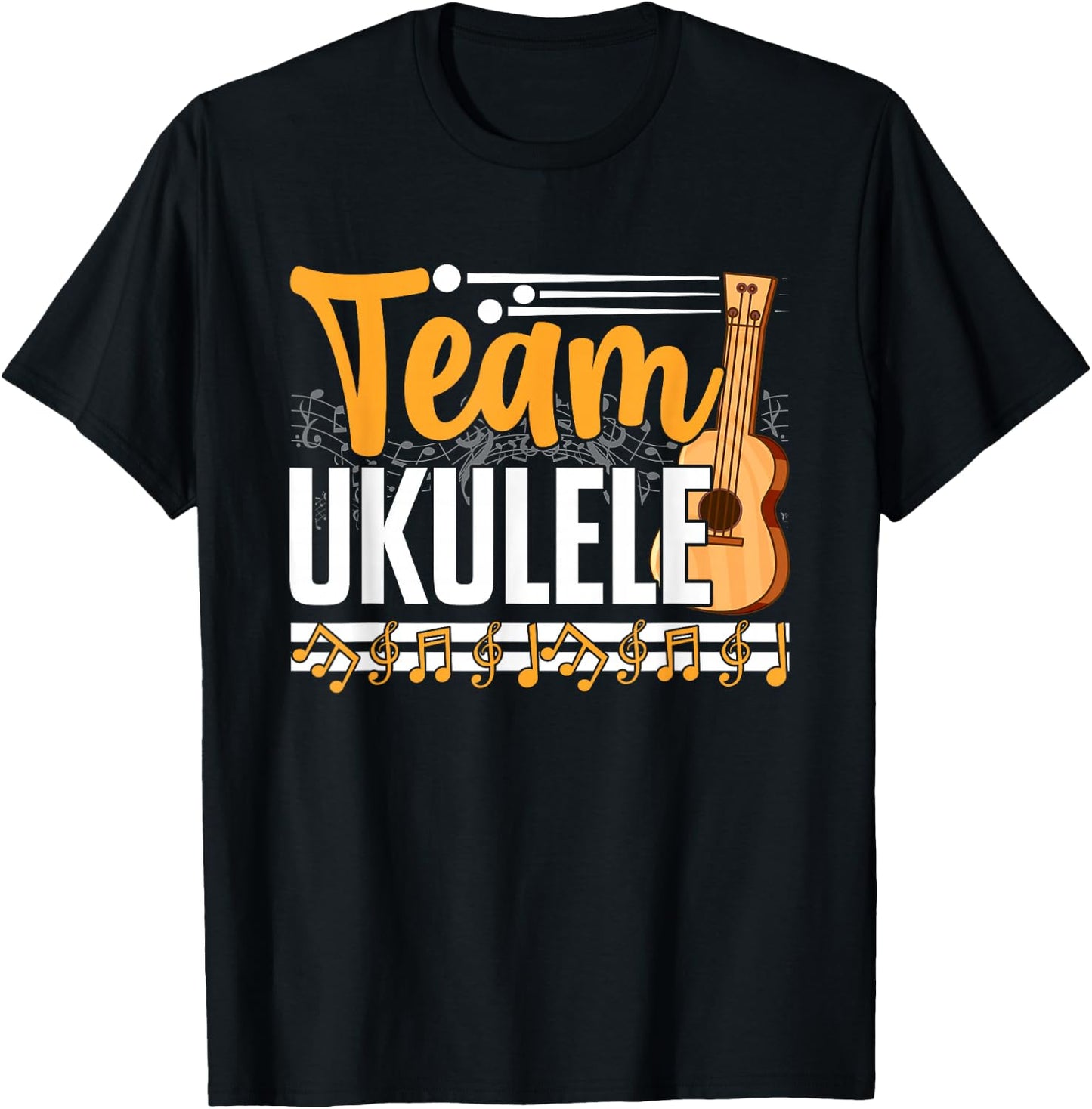Team Ukulele , black T-Shirt - T-Shirt | Black