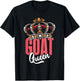 Goat Lover GOAT QUEEN Goats Funny Goat T-Shirt - T-Shirt | Black