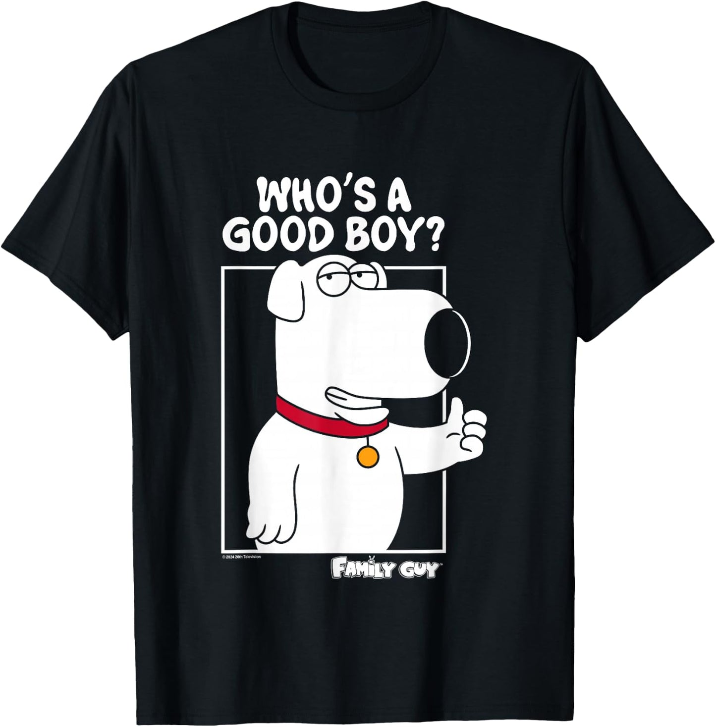 Family Guy Brian Griffin Who's A Good Boy? T-Shirt - T-Shirt | Black