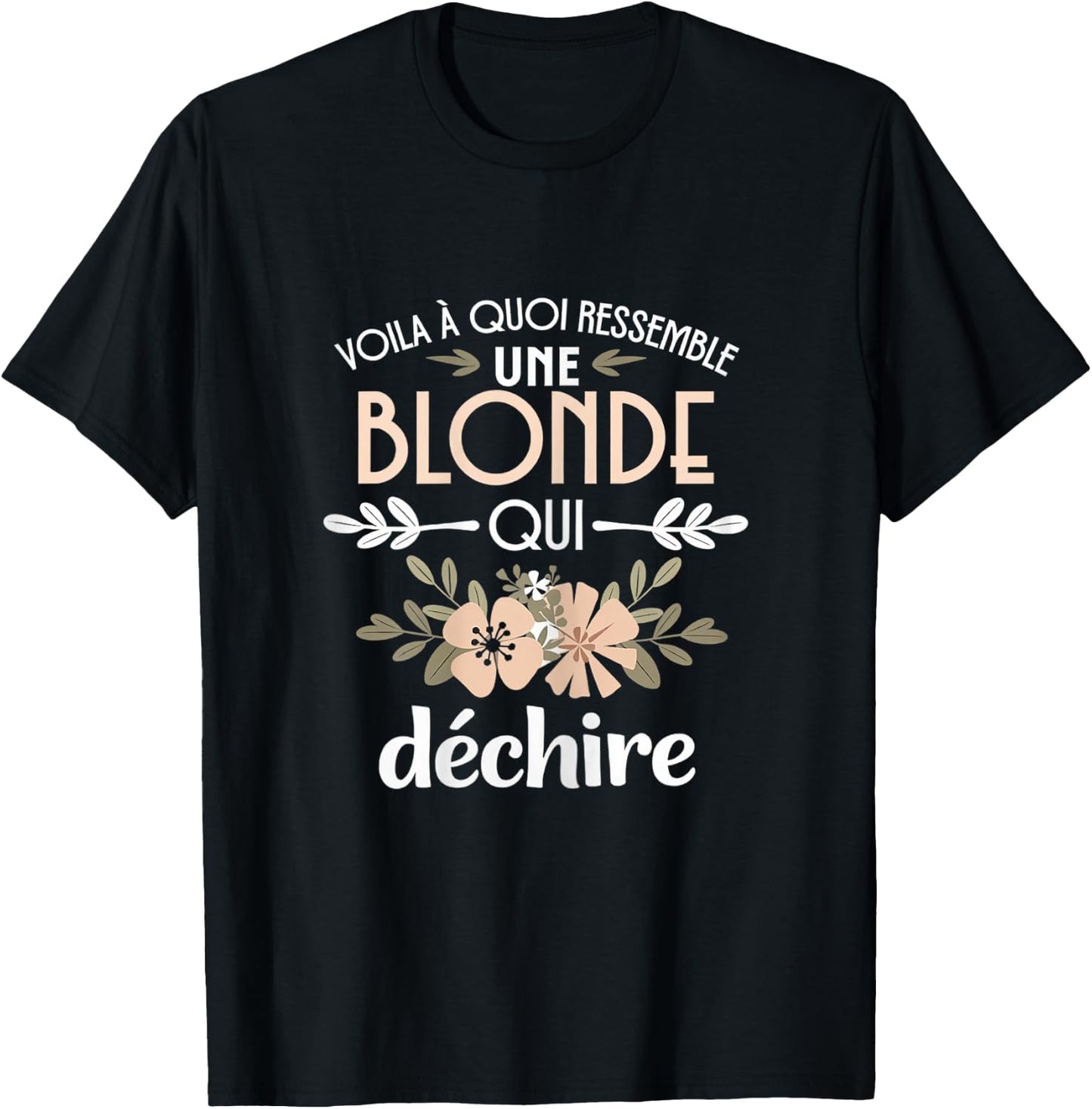 Blonde Ripping Humor Gift Woman Blondasse T-Shirt - T-Shirt | Black