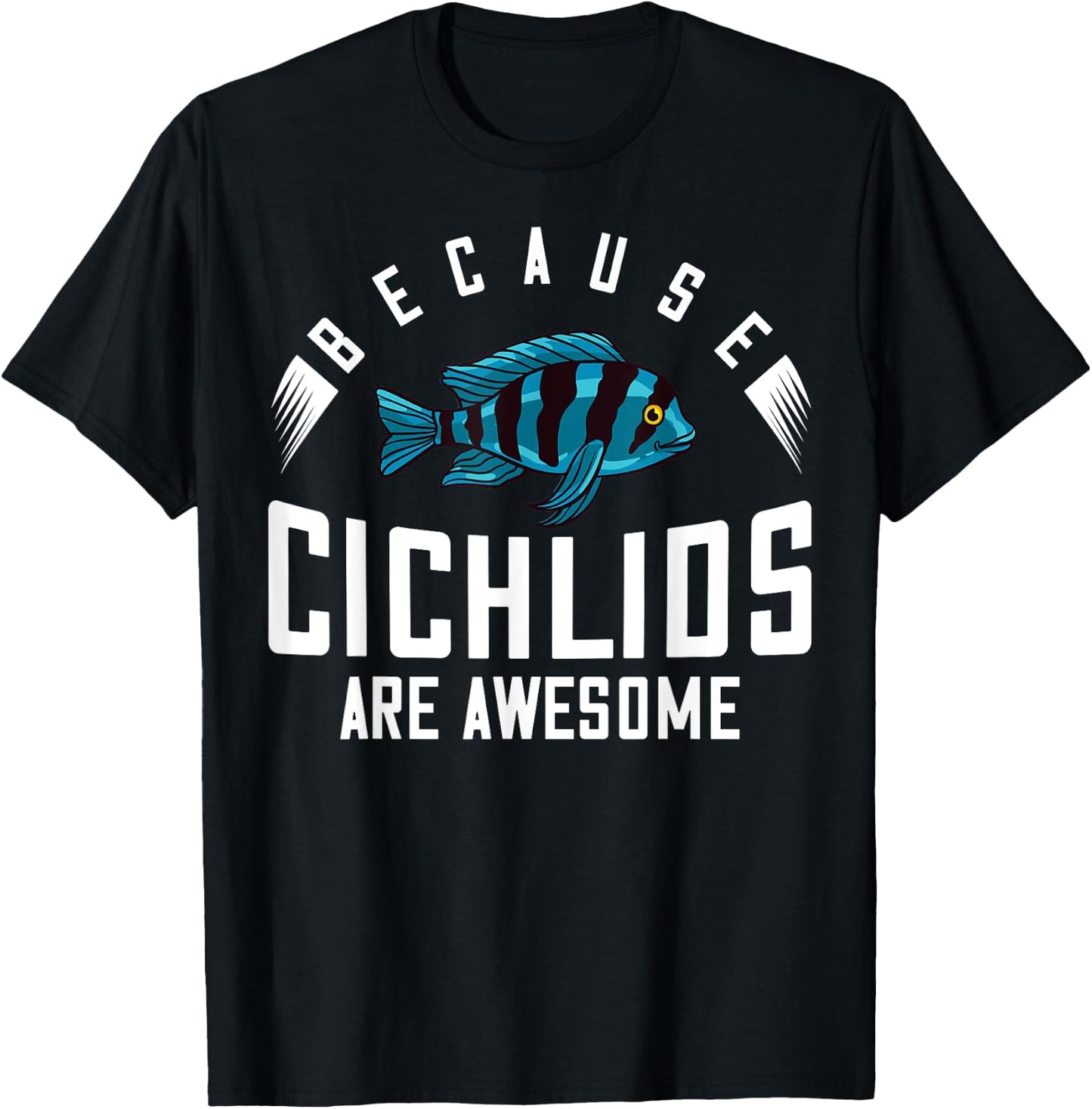 Cichlid Fish Tank Gift Electric Yellow Aquarium T-Shirt - T-Shirt | Black