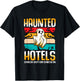 Haunted hotels check out - Halloween Hunting Ghost Hunter T-Shirt - T-Shirt | Black