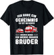 Lustiges Feuerwehrauto Ich Werde Großer Bruder T-Shirt - T-Shirt | Black
