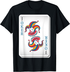Joker Jester Poker playing Card Funny T-Shirt - T-Shirt | Black