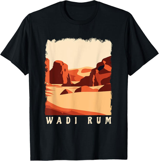 Wadi Rum Jordan Travel Vacation Souvenir T-Shirt - T-Shirt | Black
