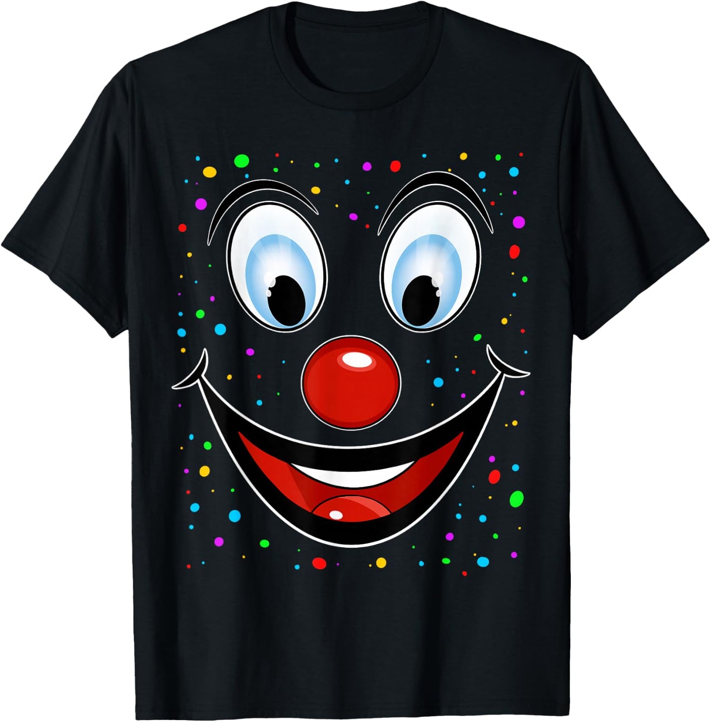 Carnival Clown Face Fancy Dress Costume Outfit Clown , black T-Shirt - T-Shirt | Black