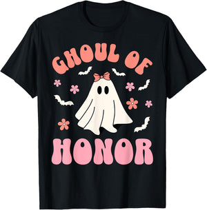 Halloween Bridesmaid Maid of Honor Spooky Ghost T-Shirt - T-Shirt | Black