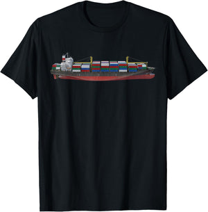Cargo Ship Transportation T-Shirt - T-Shirt | Black