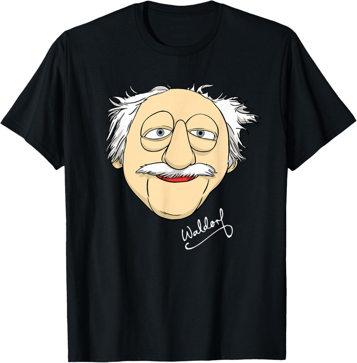 Disney The Muppets Waldorf Big Face T-Shirt - T-Shirt | Black
