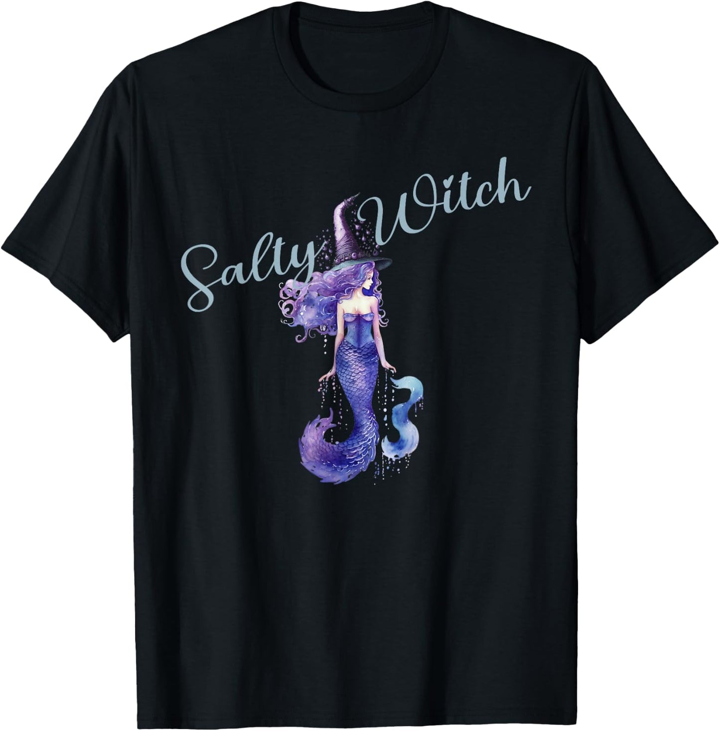 Salty Witch Mermaid T-Shirt - T-Shirt | Black