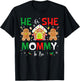 Gingerbread He or She Mommy To Be Christmas Gender Reveal T-Shirt - T-Shirt | Black