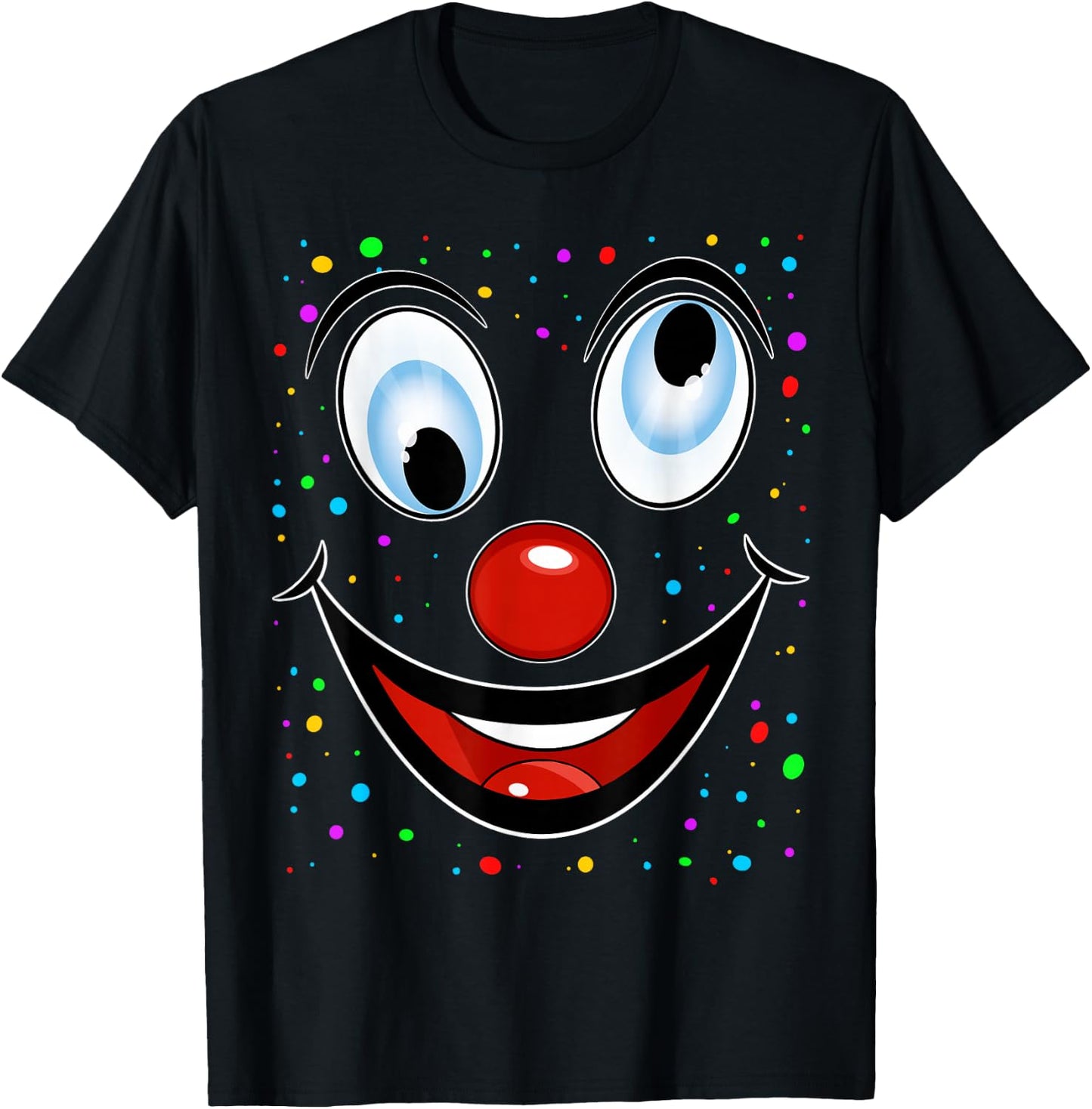 Fancy Dress Clown Face Outfit Clown Costume Carnival , black T-Shirt - T-Shirt | Black