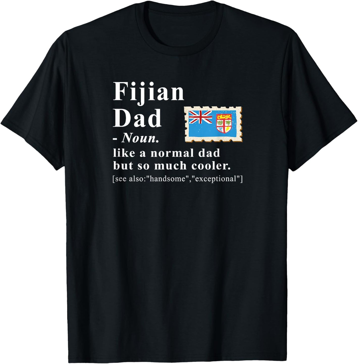 Fijian Dad Definition Cooler Fiji Flag Father T-Shirt - T-Shirt | Black