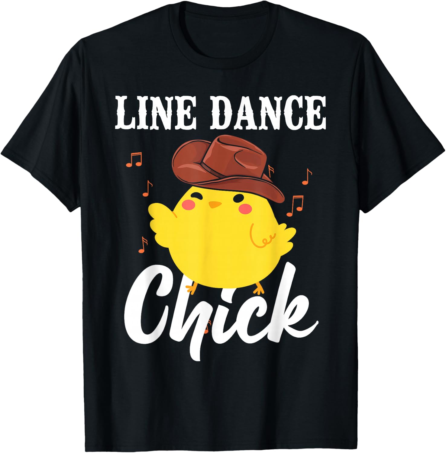 Line Dancing Dance Teacher Chicken Girl Line Dance Chick T-Shirt - T-Shirt | Black