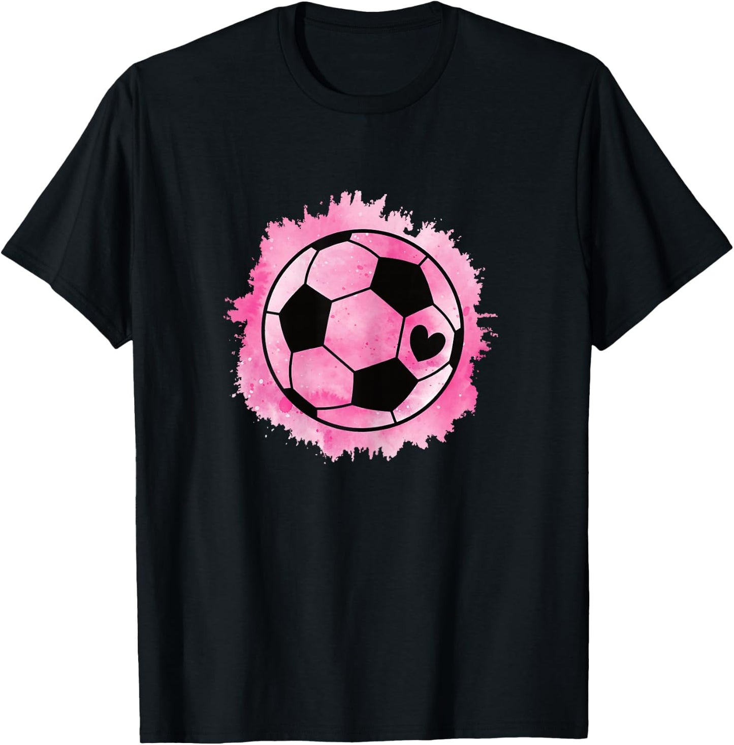 Cute Soccer Ball Women Girls Kids T-Shirt - T-Shirt | Black