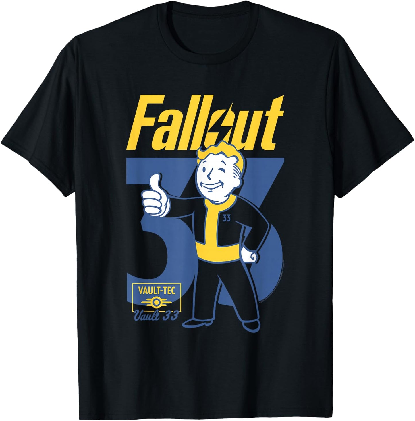 Ripple Junction x Fallout TV Series 33 Vault Boy Pose , black T-Shirt - T-Shirt | Black