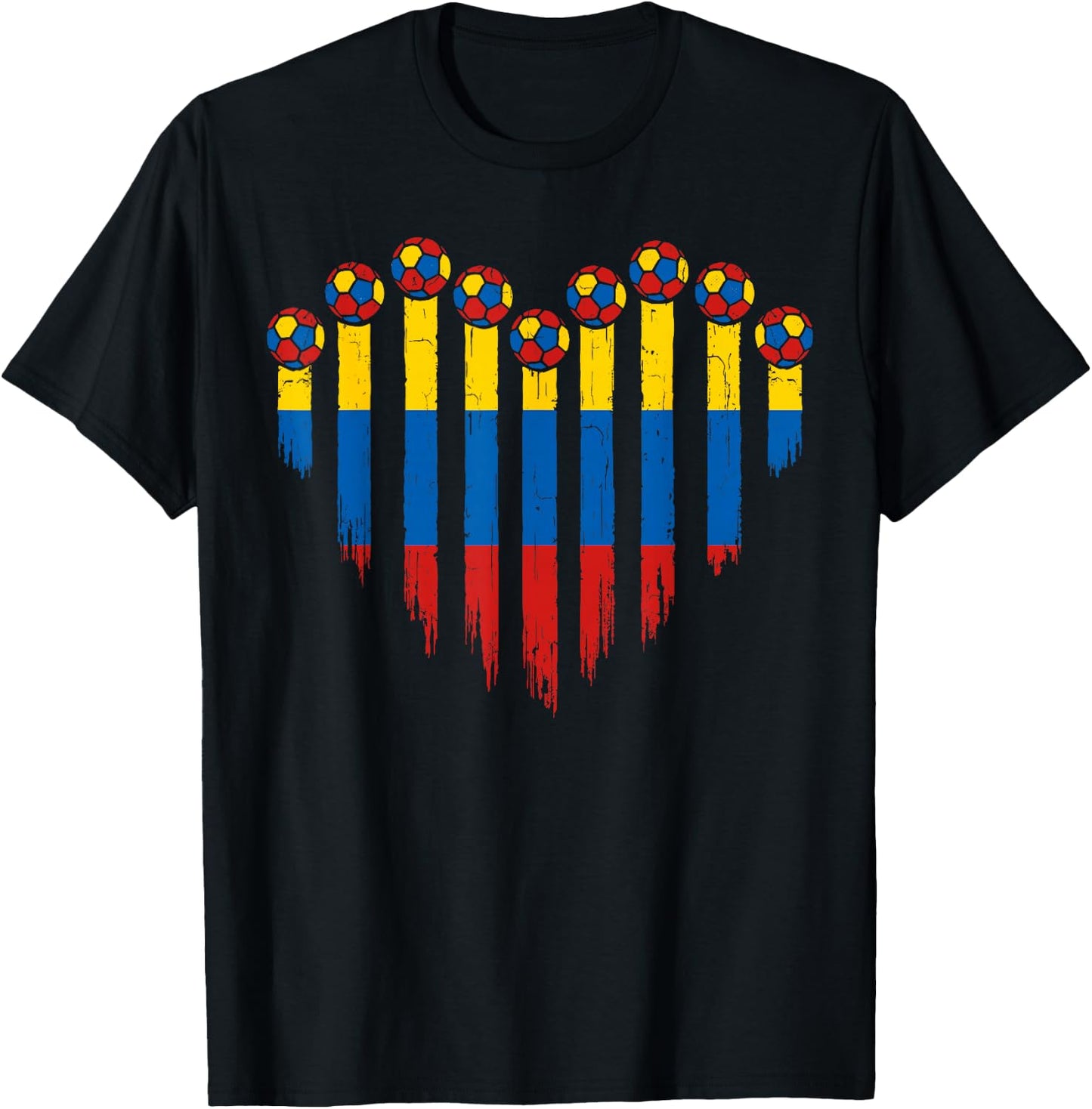 Colombian Flag Novelty Colombia T-Shirt - T-Shirt | Black
