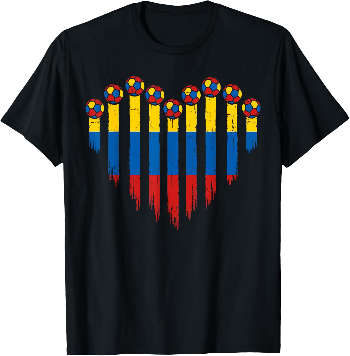 Colombian Flag Novelty Colombia T-Shirt - T-Shirt | Black