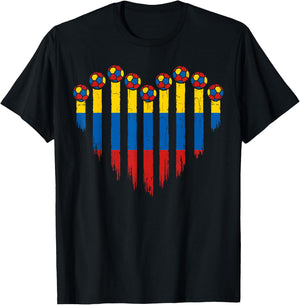 Colombian Flag Novelty Colombia T-Shirt - T-Shirt | Black