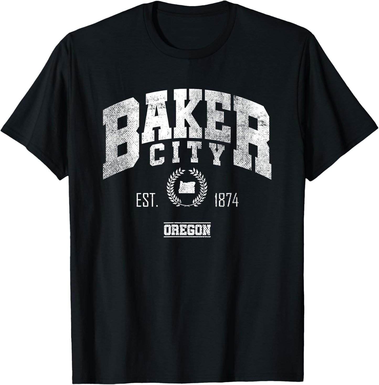 Baker City OR | Oregon | Vintage Throwback T-Shirt - T-Shirt | Black